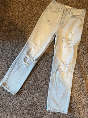 Light Wash Distressed Jeans